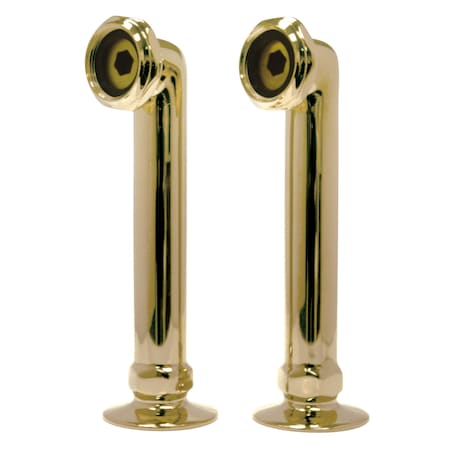 Aqua Vintage 6" Deck Mount Riser for Leg Tub Filler, Polished Brass AE6RS2